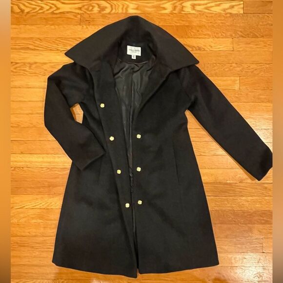 Cole Haan Wool Blend Flared dress coat - Picture 2 of 4